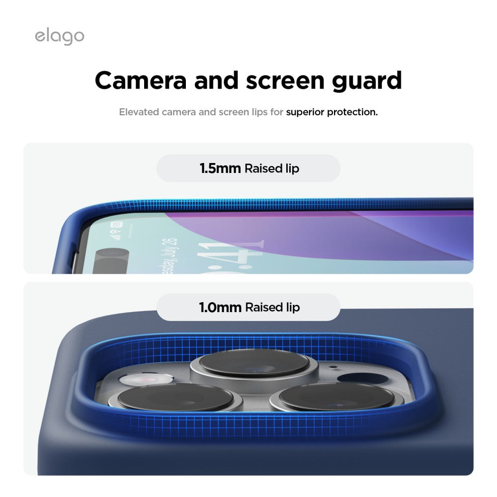 Capa Elago Magnetic Silico Case Iphone 16 Pro (Azul)