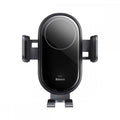 Baseus Suporte Telemóvel Carro c/ Carregador Wireless 15W LightChaser Preto