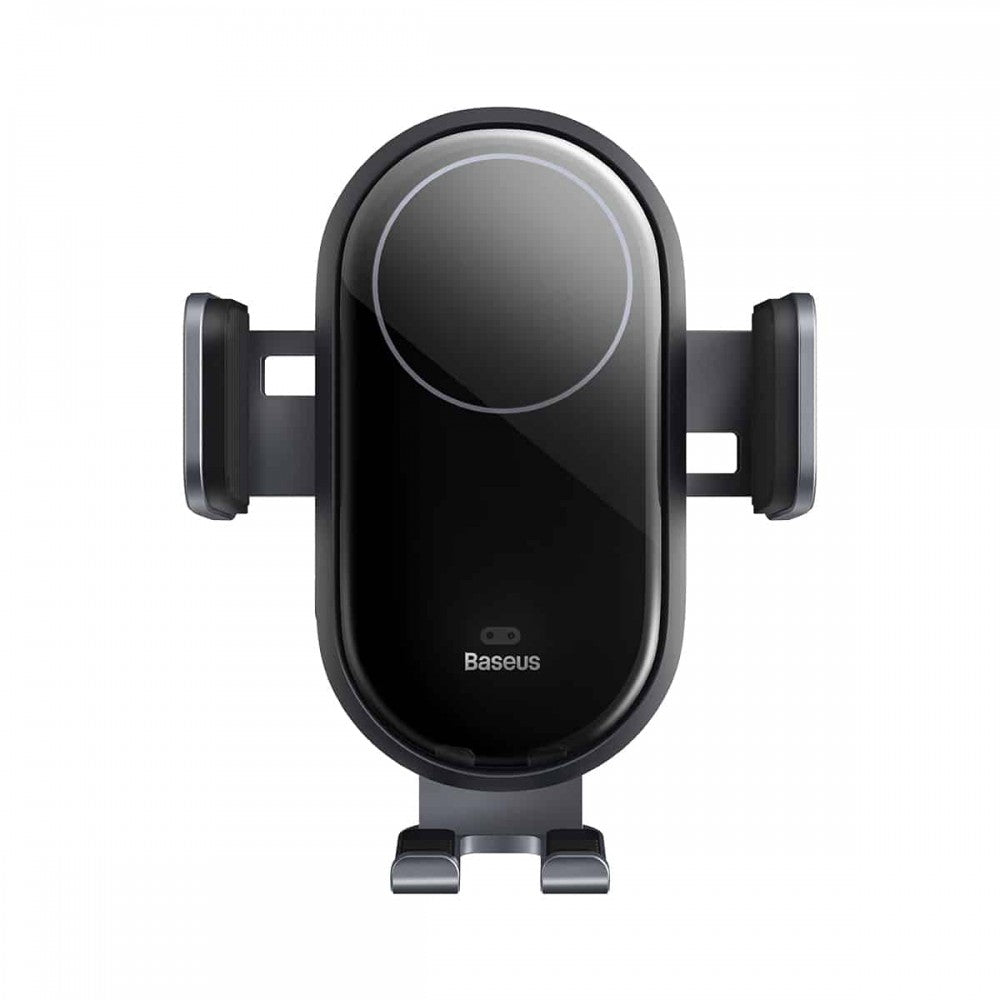 Baseus Suporte Telemóvel Carro c/ Carregador Wireless 15W LightChaser Preto