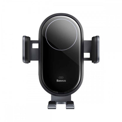 Baseus Suporte Telemóvel Carro c/ Carregador Wireless 15W LightChaser Preto