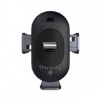 Baseus Suporte Telemóvel Carro c/ Carregador Wireless 15W LightChaser Preto