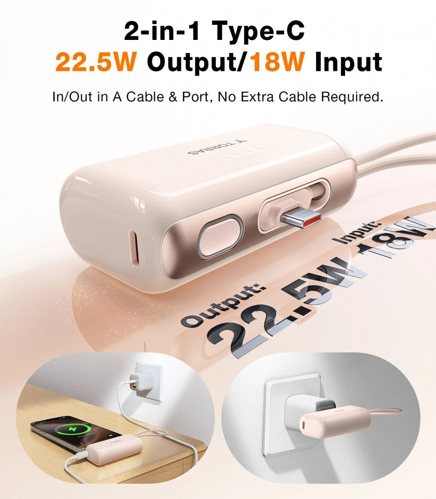 Powerbank Torras Pocketvolt 5.000Mah Dourado