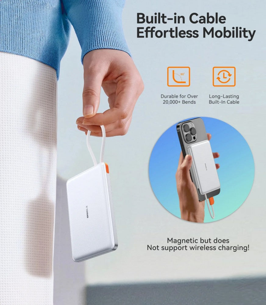 Powerbank Torras Pebble Link 10.000Mah Preto