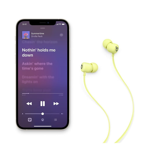 Apple Beats Flex – Auriculares sem fios para utiliza? durante um dia inteiro -Amarelo cítrico