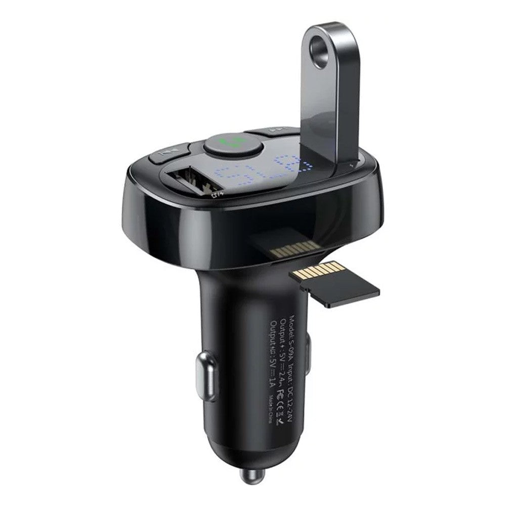 Baseus Car Bluetooth T Shaped S-09A Car Bluetooth Mp3 Player (Standard Edition) Preto