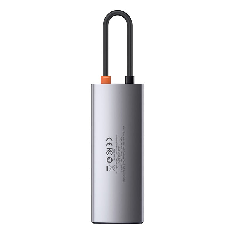 Baseus Metal Gleam Series 6-In-1 Multifunctional Type-C Hub Docking Station Gray Type-C To Hdmi*1+U