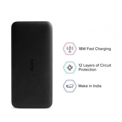Xiaomi Powerbank Redmi 20000mAH 18W Carregamento Rápido Preto