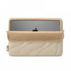 Tomtoc Mala 15 Inch Macbook Terra-A27 Puffy Laptop Sleeve Natural Sand