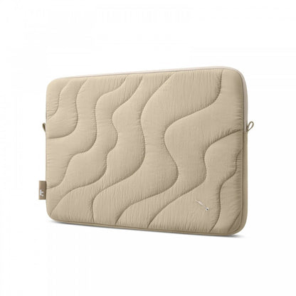Tomtoc Mala 15 Inch Macbook Terra-A27 Puffy Laptop Sleeve Natural Sand