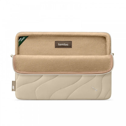 Tomtoc Mala 16 Inch Macbook Terra-A27 Puffy Laptop Sleeve Natural Sand