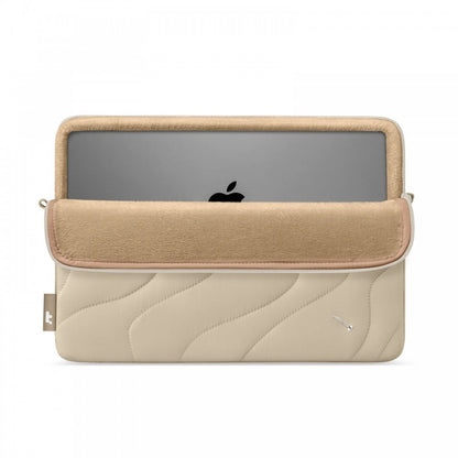 Tomtoc Mala 13 Inch Macbook Terra-A27 Puffy Laptop Sleeve Natural Sand