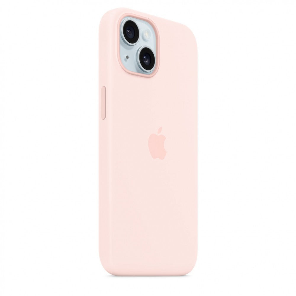 Apple Capa MagSafe iPhone 15 Silicone Rosa-claro