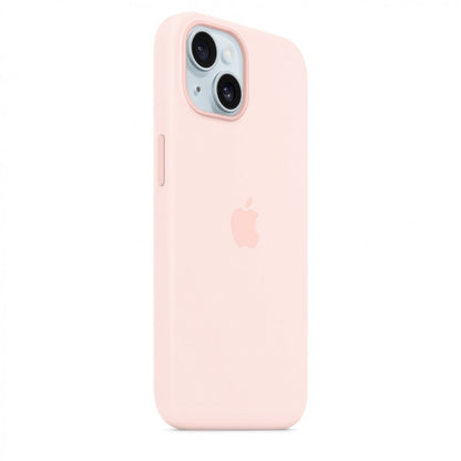Apple Capa MagSafe iPhone 15 Silicone Rosa-claro