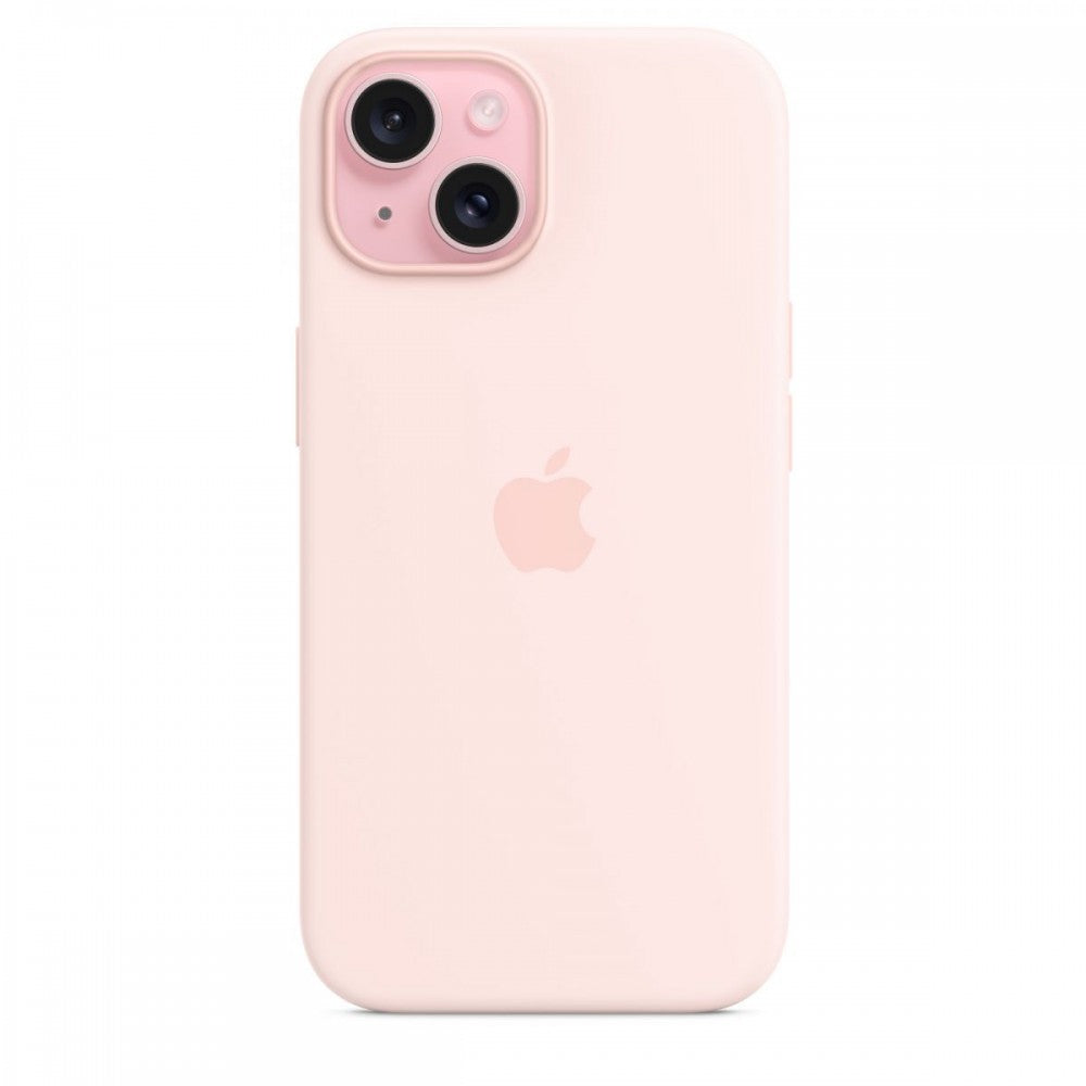 Apple Capa MagSafe iPhone 15 Silicone Rosa-claro