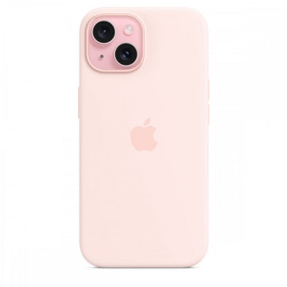 Apple Capa MagSafe iPhone 15 Silicone Rosa-claro