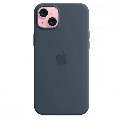 Apple Capa MagSafe iPhone 15 Plus Silicone Azul trovoada