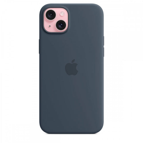 Apple Capa MagSafe iPhone 15 Plus Silicone Azul trovoada