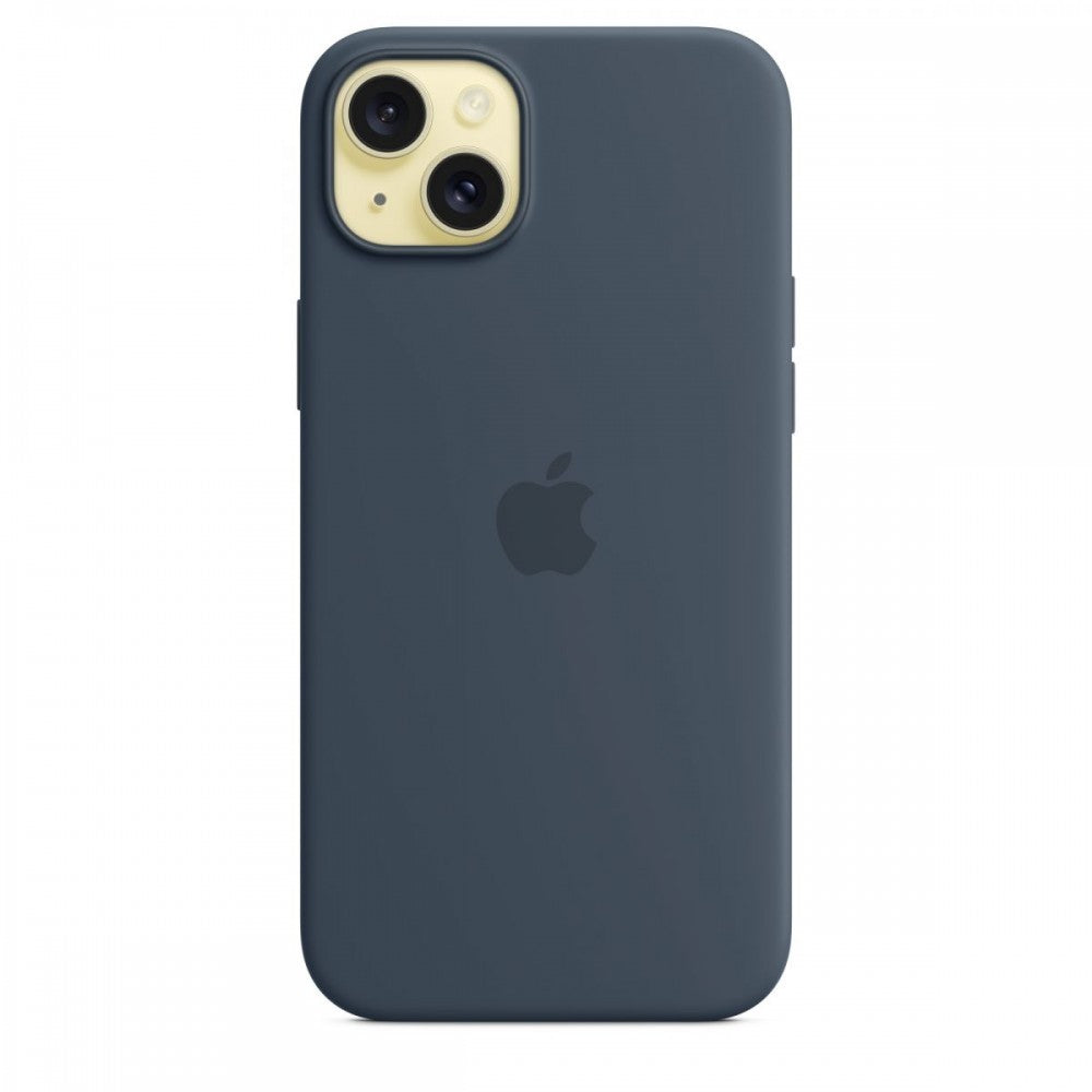 Apple Capa MagSafe iPhone 15 Plus Silicone Azul trovoada