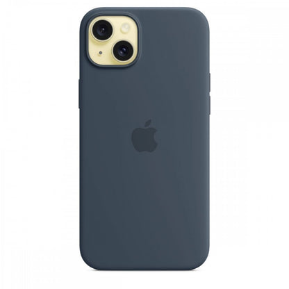 Apple Capa MagSafe iPhone 15 Plus Silicone Azul trovoada