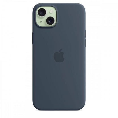 Apple Capa MagSafe iPhone 15 Plus Silicone Azul trovoada