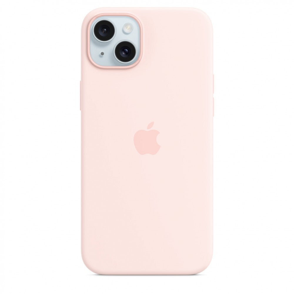 Apple Capa MagSafe iPhone 15 Plus Silicone Rosa-claro