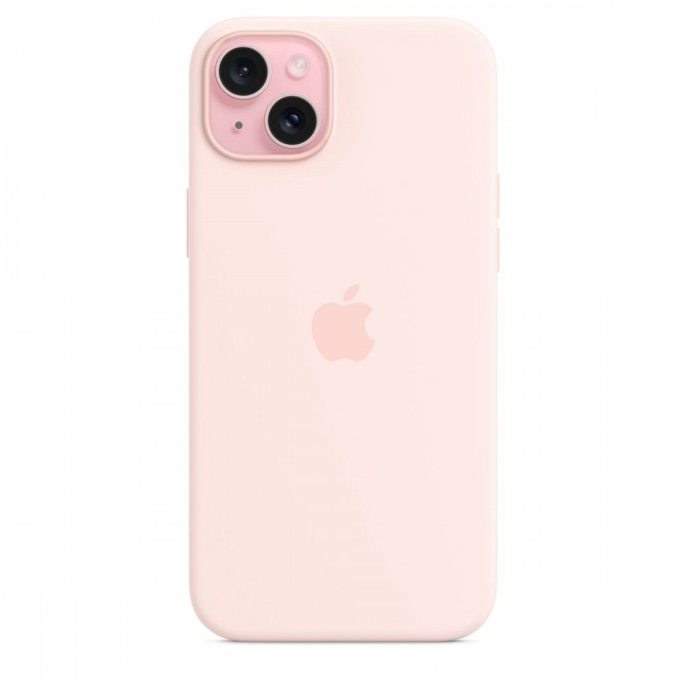 Apple Capa MagSafe iPhone 15 Plus Silicone Rosa-claro