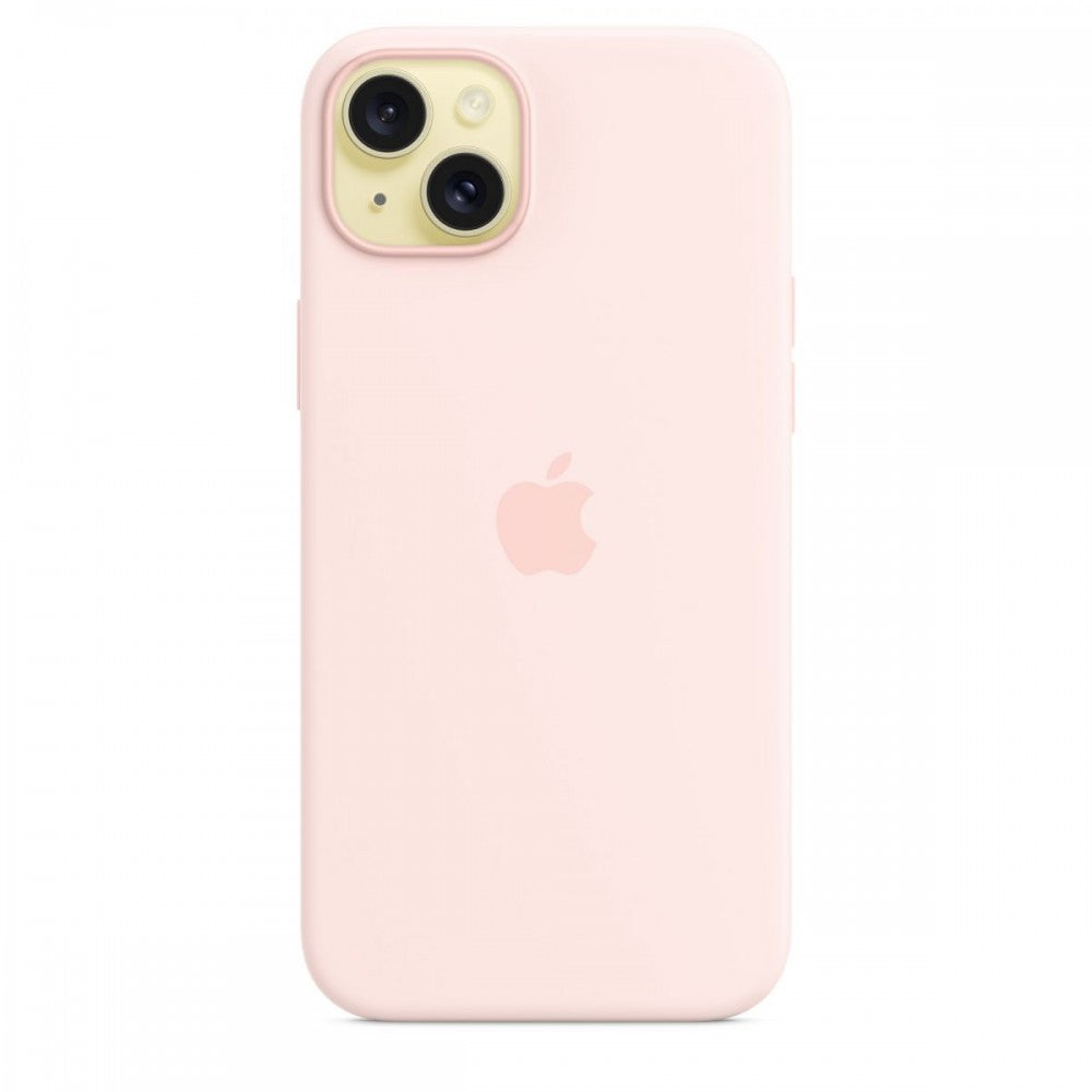 Apple Capa MagSafe iPhone 15 Plus Silicone Rosa-claro