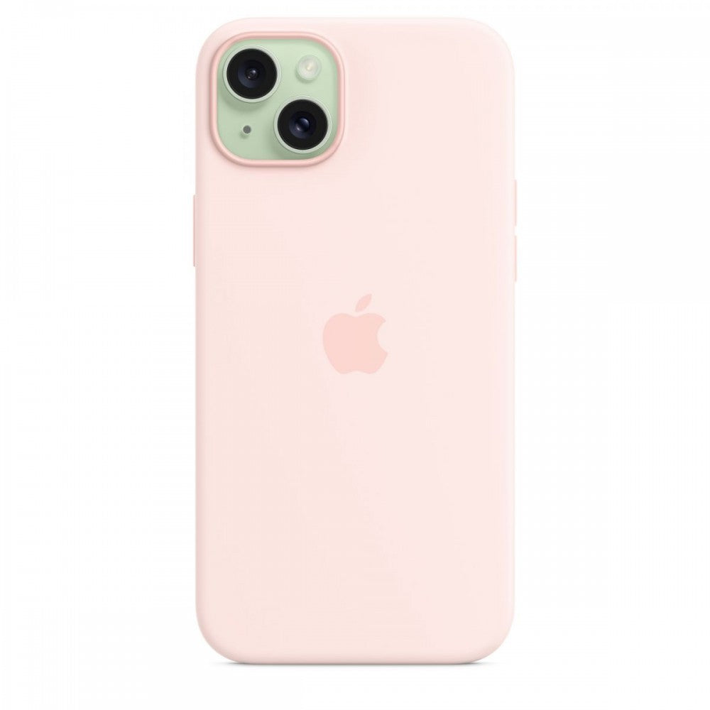Apple Capa MagSafe iPhone 15 Plus Silicone Rosa-claro