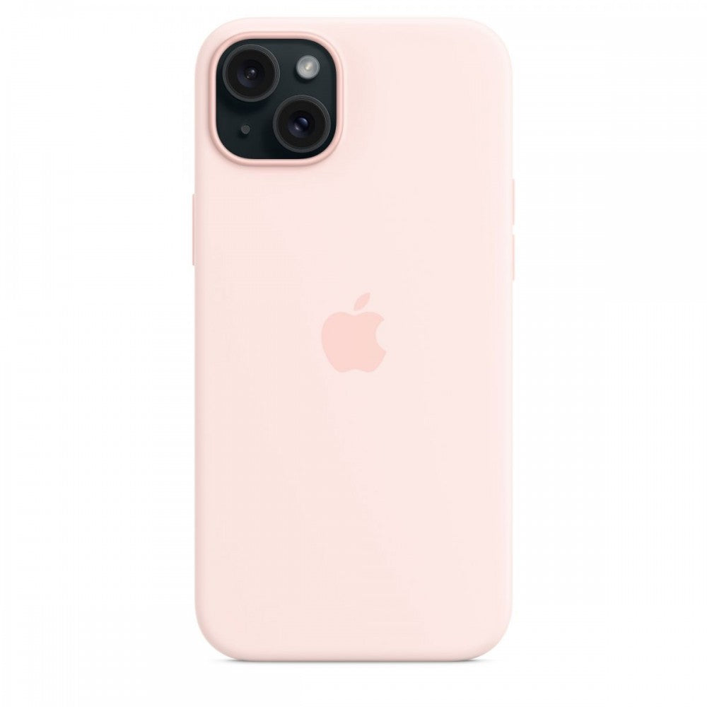 Apple Capa MagSafe iPhone 15 Plus Silicone Rosa-claro