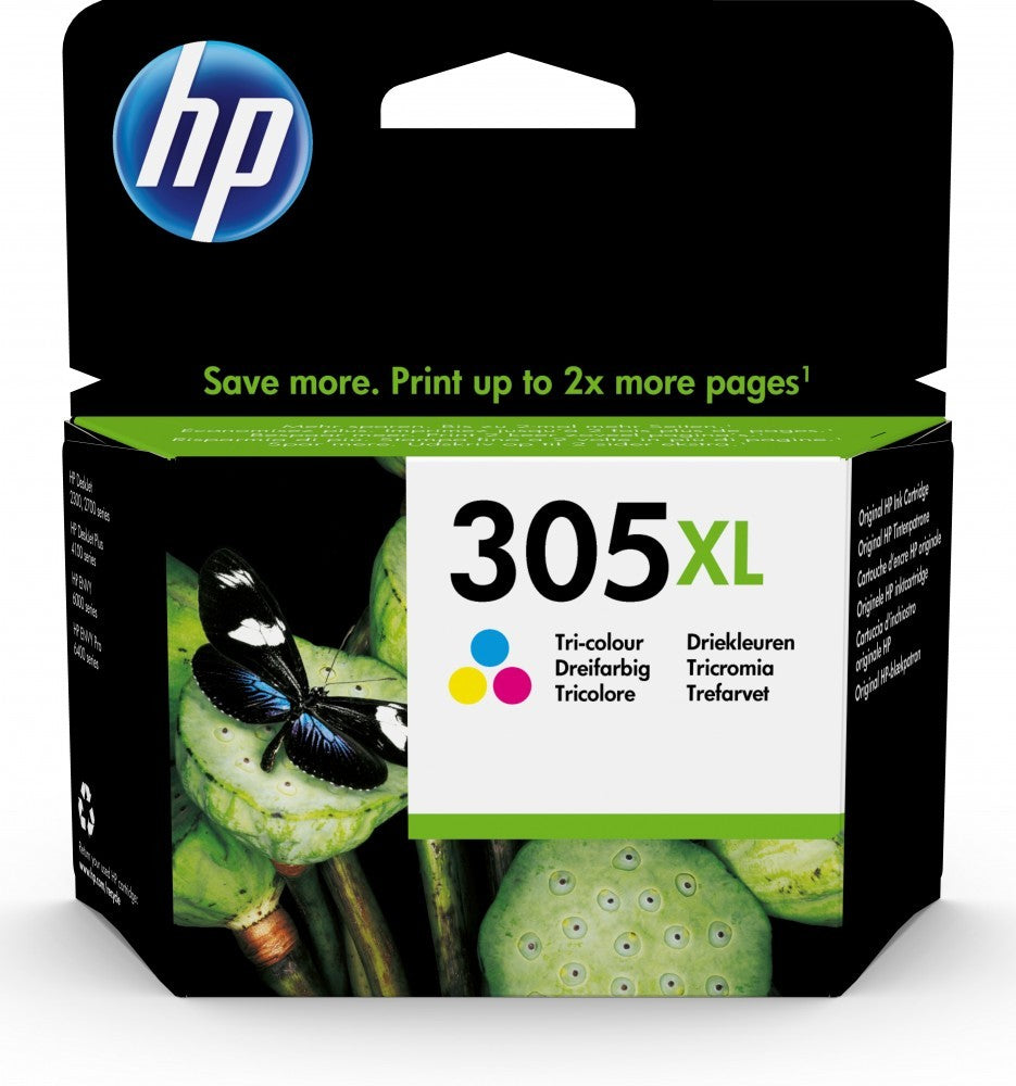 HP Tinteiro Original Tri-Color 305XL Alta Capacidade