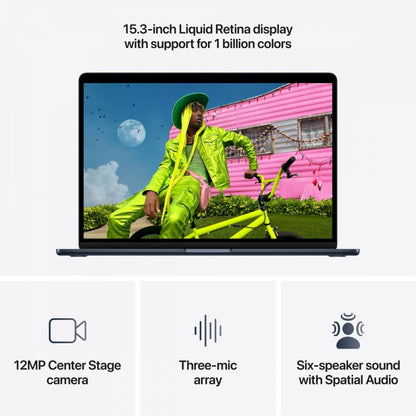 Macbook Air 15P Apple M5 Chip c/ 10 Core Cpu/10 Core Gpu, 16Gb, 512Gb Ssd - Meia-noite