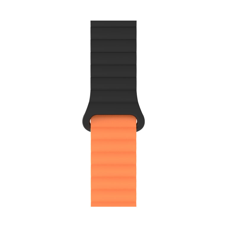 Bracelete Silicone Inmove Apple Watch Magnetic 44/45/46/49mm Preto/Laranja