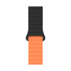 Bracelete Silicone Inmove Apple Watch Magnetic 38/40/41/42mm Preto/Laranja