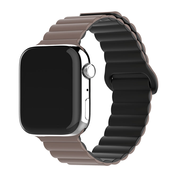 Bracelete Silicone Inmove Apple Watch Magnetic 44/45/46/49mm Chocolate/Preto