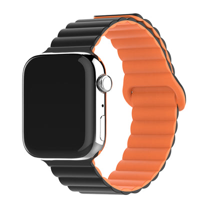 Bracelete Inmove Apple Watch Silicone Band 44/45/46/49mm Preto/Laranja