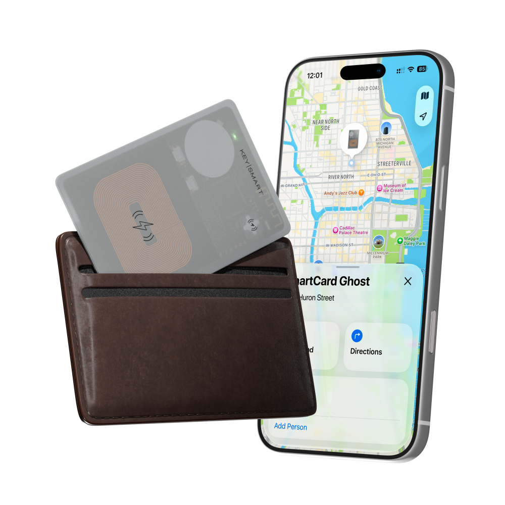 Smartcard Wallet Tracker Keysmart Dual Network Google & Apple; Black; V3