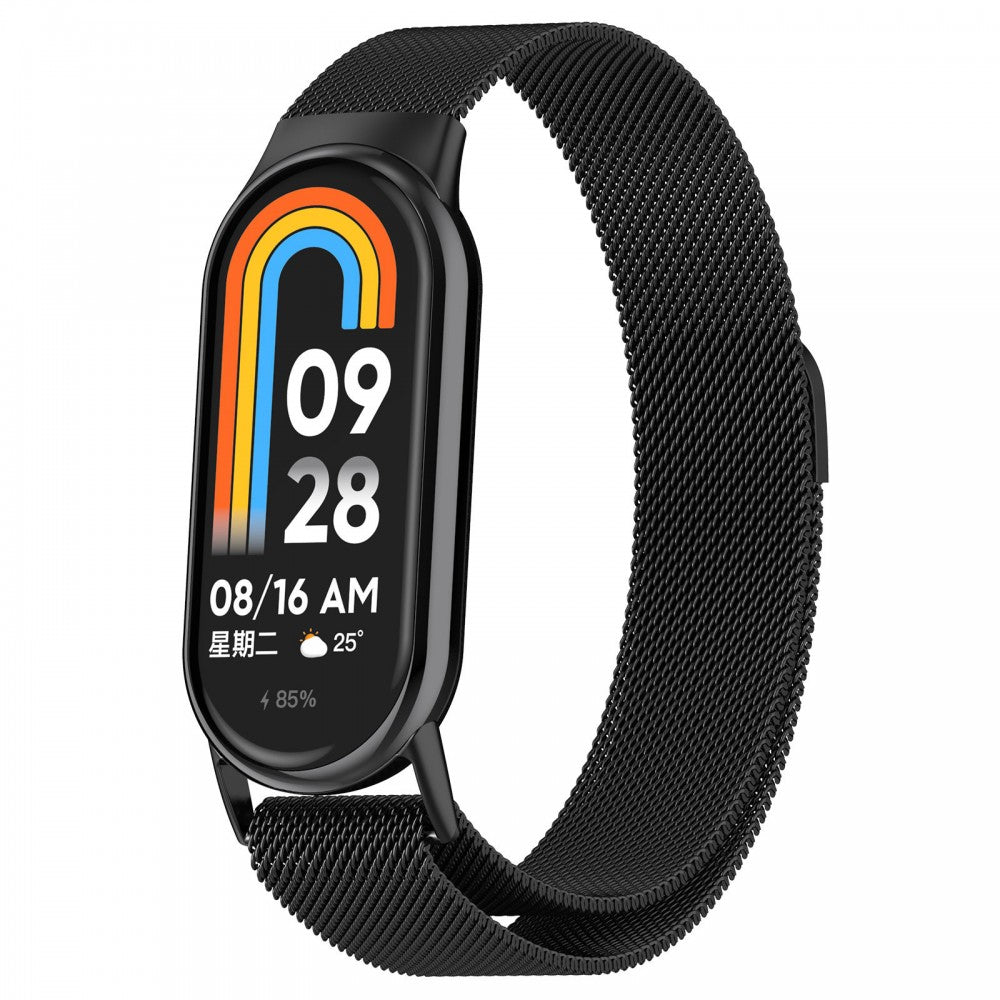 Bracelete Relogio Inmove Stainless Steel Milanese Xiaomi Band 8/9 Black