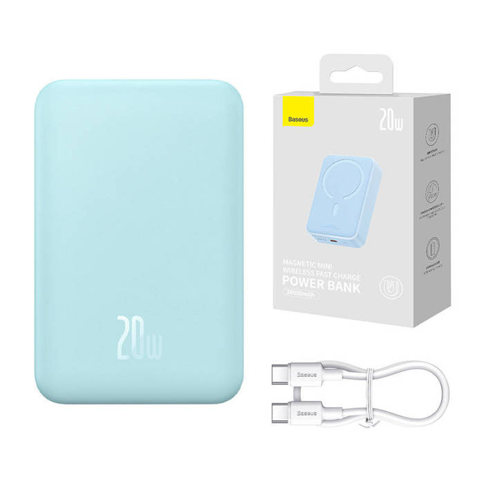 Baseus Powerbank Magnetic Mini 20000mAh 20W (Azul)