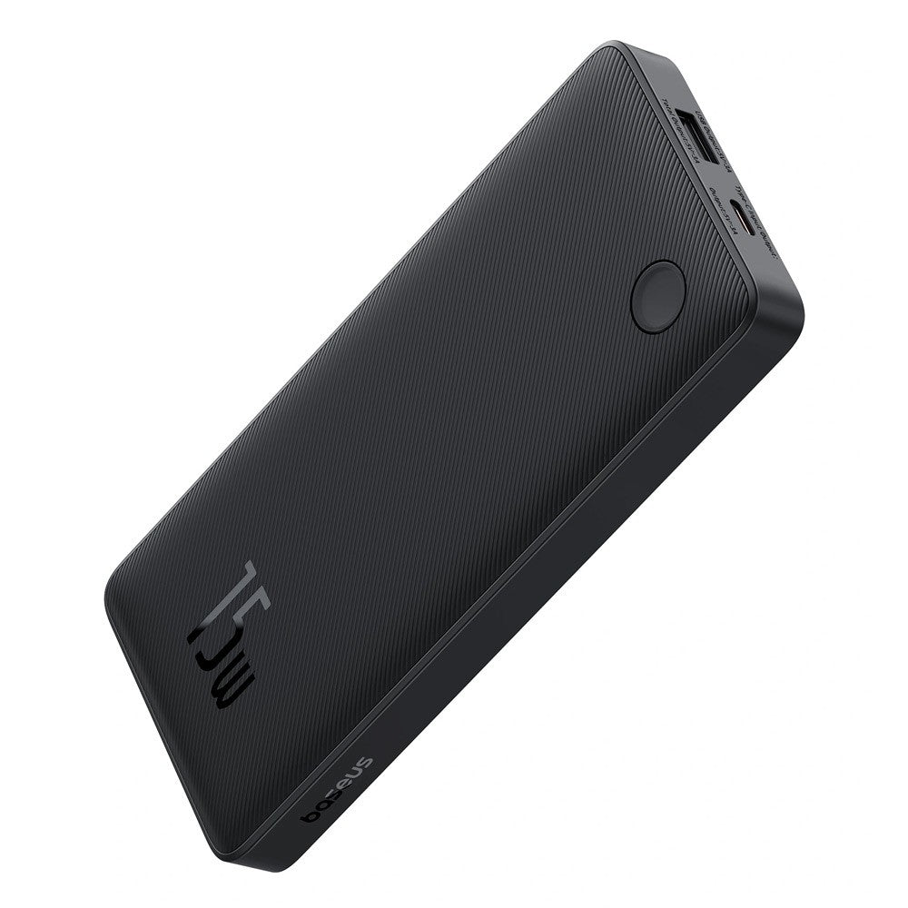 Baseus Powerbank Air Lite 10000Mah 15W Preta + Cabo Usb-C 30Cm