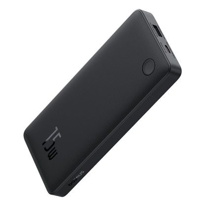 Baseus Powerbank Air Lite 10000Mah 15W Preta + Cabo Usb-C 30Cm