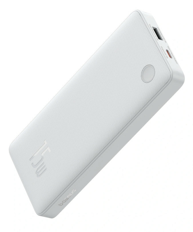 Baseus Powerbank Air Lite 10000Mah 15W Branca + Cabo Usb-C 30Cm