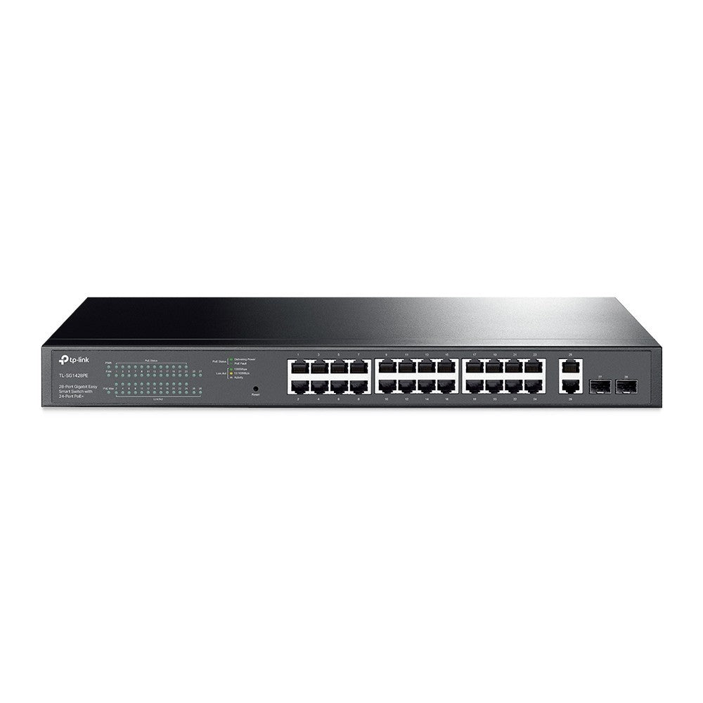 Tp-Link Switch c/Gestao 28 Portas Gigabit c/ 24 Portas PoE+ Easy Smart Switch - TL-SG1428PE