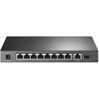 Tp-Link Switch 10 Portas Gigabit PoE+ 8 Portas Gigabit PoE+ 1 Porta Gigabit RJ45 1 Porta Gigabit SFP Slots 802.3at/af 63W Pó Caixa Desktop Metálica