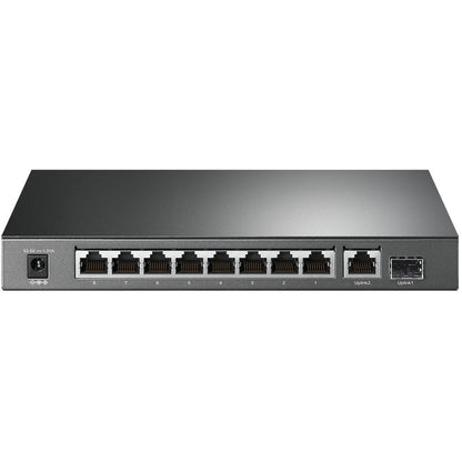 Tp-Link Switch 10 Portas Gigabit PoE+ 8 Portas Gigabit PoE+ 1 Porta Gigabit RJ45 1 Porta Gigabit SFP Slots 802.3at/af 63W Pó Caixa Desktop Metálica