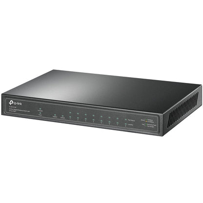 Tp-Link Switch 10 Portas Gigabit PoE+ 8 Portas Gigabit PoE+ 1 Porta Gigabit RJ45 1 Porta Gigabit SFP Slots 802.3at/af 63W Pó Caixa Desktop Metálica