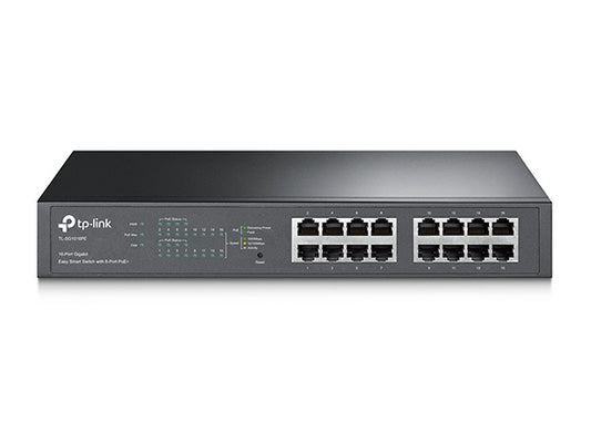 Tp-Link TL-SG1016PE C/ Gestão GIGABIT ETHERNET (10/100/1000) (POE) Preto Switch