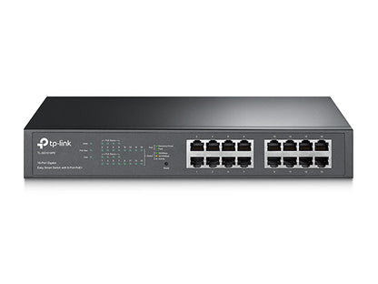 Tp-Link TL-SG1016PE C/ Gestão GIGABIT ETHERNET (10/100/1000) (POE) Preto Switch