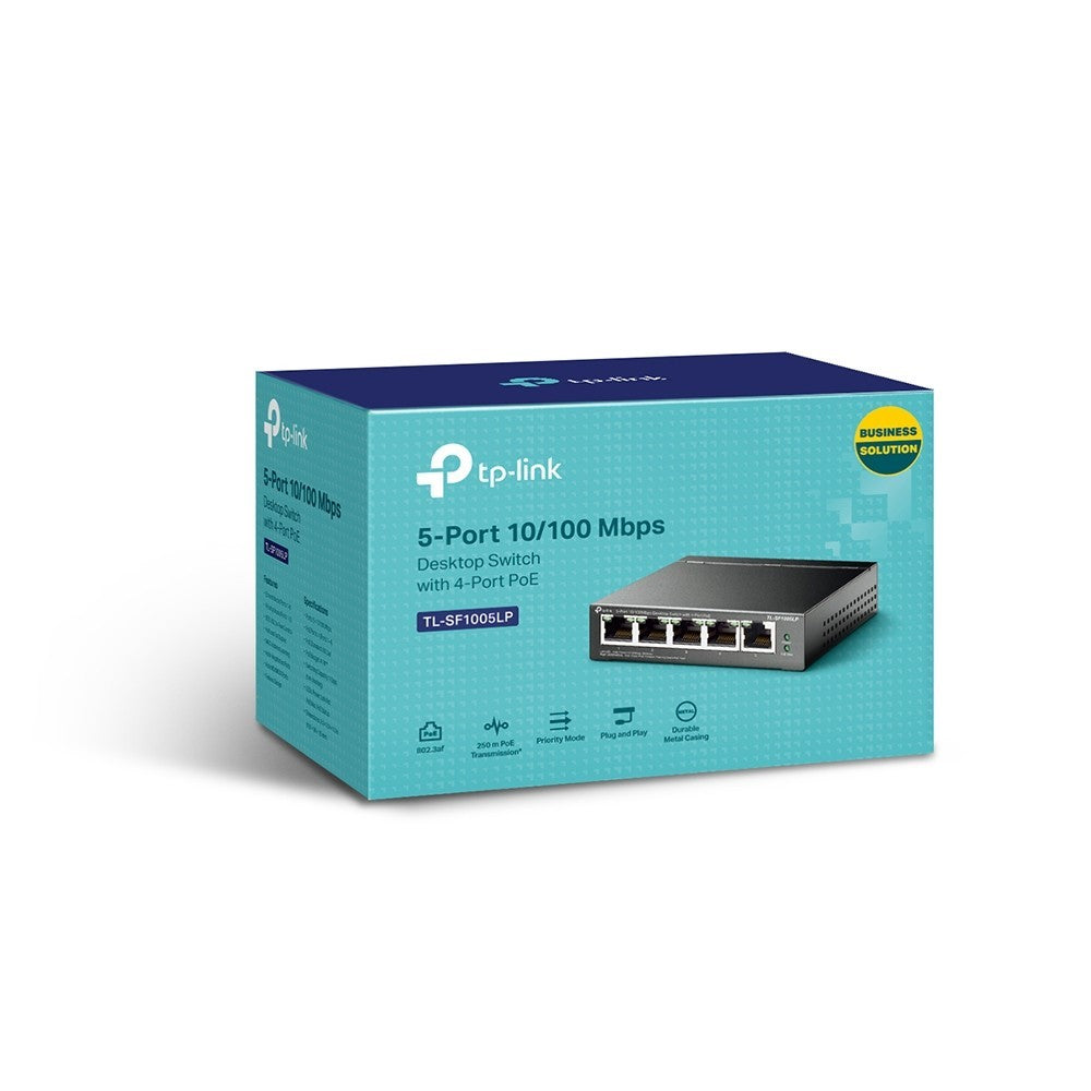 Tp-Link Switch 5-Portas 10/100 Mbps Desktop com 4-Port PoE