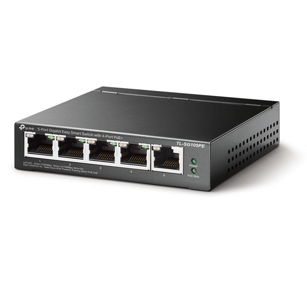 Tp-Link Switch 5-Portas Gigabit Easy Smart com 4-Port PoE+