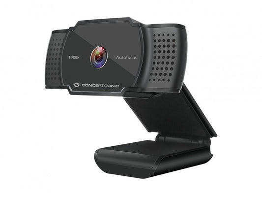 Conceptronic 1080P Full HD Autofocus Webcam c/ Microfone